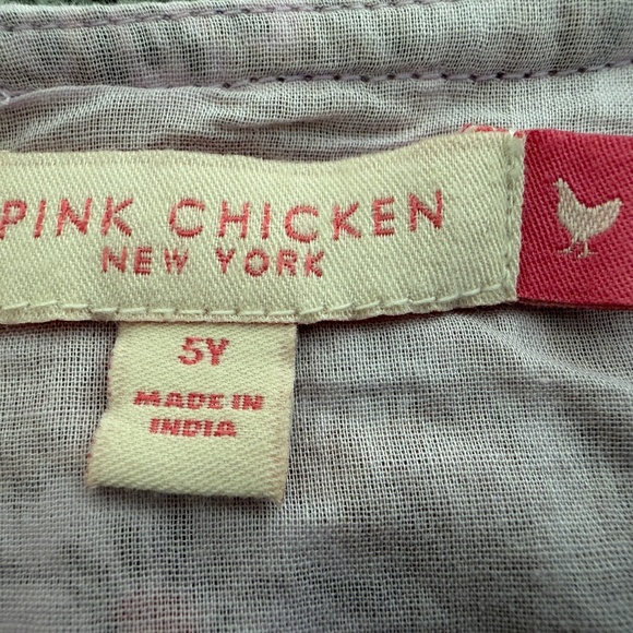 5Y Pink Chicken Jade Dress, Tan Goa Floral - Picture 5 of 6